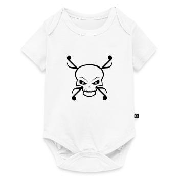 Tête de mort - Body à manches courtes Premium Bébé - blanc - Devant
