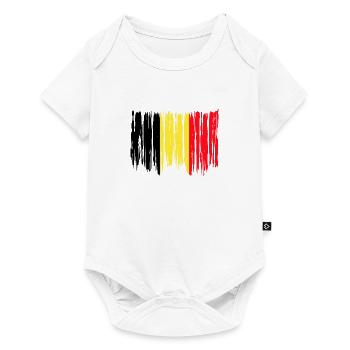 Belgium Flag Vintage Belgian Flag Distressed Look - Baby Premium short-sleeve bodysuit - white - Front