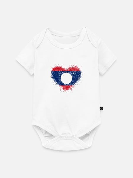 Laos - Baby Premium Kurzarmbody - Weiß