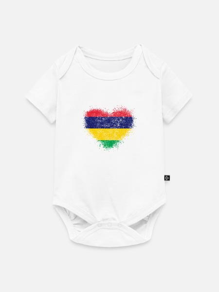 Mauritius - Baby Premium Kurzarmbody - Weiß