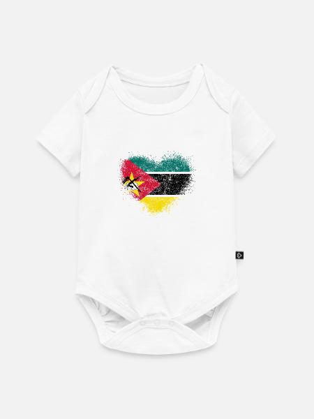 Mosambik - Baby Premium Kurzarmbody - Weiß