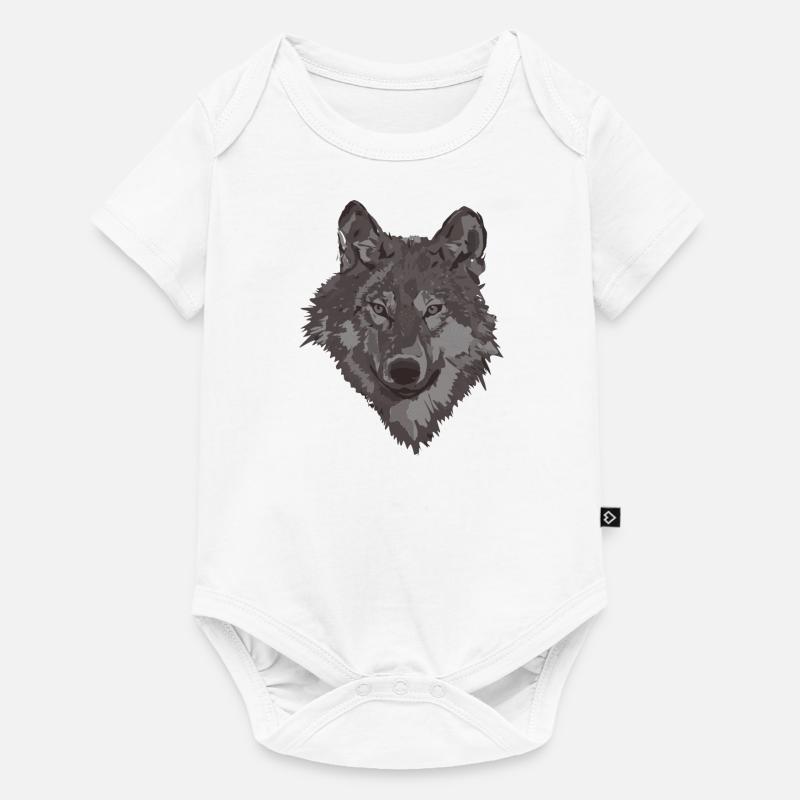 Wolf - Baby Premium Kurzarmbody - Weiß