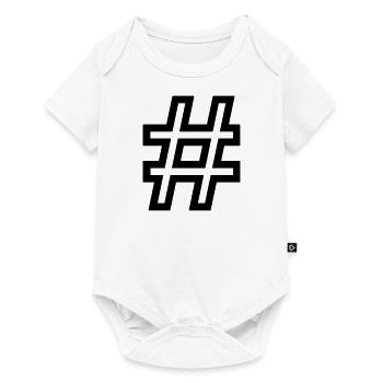 Hashtag - Baby Premium Kurzarmbody - Weiß - Vorne