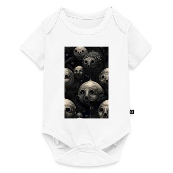 Grey sphere faces - Baby Premium short-sleeve bodysuit - white - Front