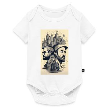 LGBTQ+ family in ink - Baby Premium short-sleeve bodysuit - white - Front