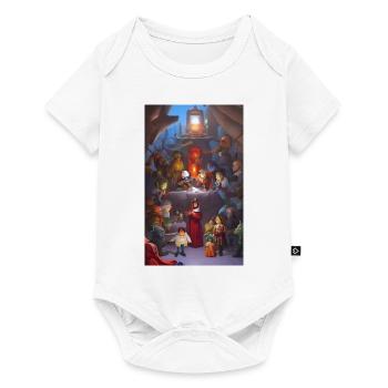 Dîner de famille de science-fiction - Body à manches courtes Premium Bébé - blanc - Devant