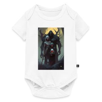 Portrait de famille dark fantasy - Body à manches courtes Premium Bébé - blanc - Devant