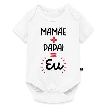 Mamãe + Papai = Eu – Amour en Petit Format - Body à manches courtes Premium Bébé - blanc - Devant