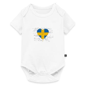 Drapeau de la Suède Scandinavie Drapeau suédois - Body à manches courtes Premium Bébé - blanc - Devant