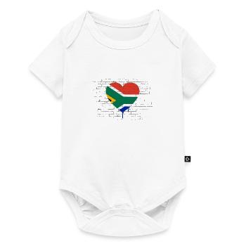Drapeau de l’Afrique du Sud Drapeau sud-africain - Body à manches courtes Premium Bébé - blanc - Devant