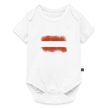 Austria Flag Austria Austrian Flag AT - Baby Premium short-sleeve bodysuit - white - Front