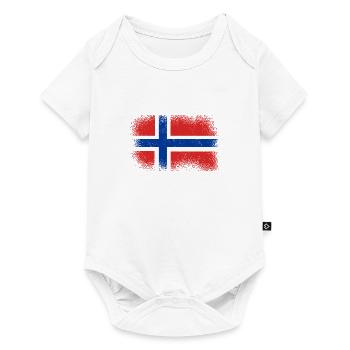 Drapeau de la Norvège Scandinavie Drapeau norvégien - Body à manches courtes Premium Bébé - blanc - Devant