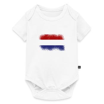 Drapeau des Pays-Bas Hollande Drapeau néerlandais - Body à manches courtes Premium Bébé - blanc - Devant