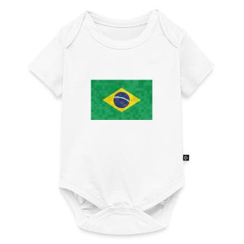 Drapeau du Brésil Drapeau brésilien Amérique du Sud - Body à manches courtes Premium Bébé - blanc - Devant