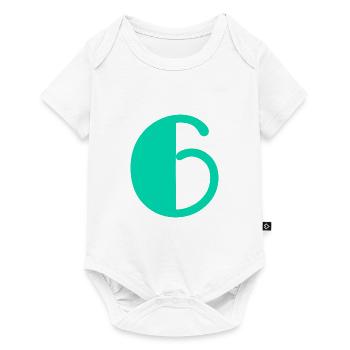 6. 6 ANS. 6e ANNIVERSAIRE. ANNIVERSAIRE 6 ANS - Body à manches courtes Premium Bébé - blanc - Devant