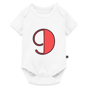 9 YEARS. 9th ANNIVERSARY. BIRTHDAY 9 YEARS. 9 - Baby Premium short-sleeve bodysuit - white - Front