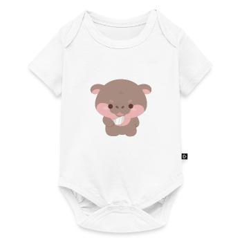 Fight Me Moo Deng Hippo - Baby Premium short-sleeve bodysuit - white - Front