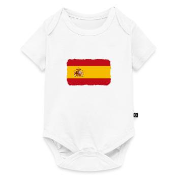 Spain Flag Vintage Spanish Flag Distressed Look - Baby Premium short-sleeve bodysuit - white - Front