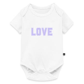 LOVE ist das Wichtigste & Stärkste im Universum - Baby Premium Kurzarmbody - Weiß - Vorne