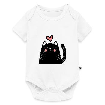 Chat chats chat amour chat comme un cadeau - Body à manches courtes Premium Bébé - blanc - Devant