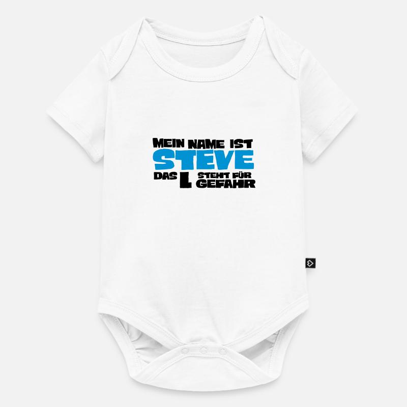 steve - Baby Premium Kurzarmbody - Weiß