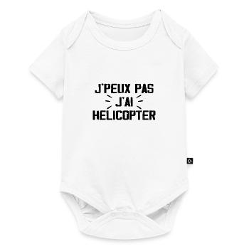 Je Peux Pas J'ai Hélicopter - Body à manches courtes Premium Bébé - blanc - Devant