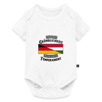 Deutsche Gründlichkeit - Ungarisches Temperament - Baby Premium Kurzarmbody - Weiß - Vorne