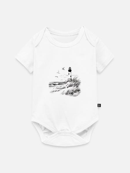 Leuchtturm - Baby Premium Kurzarmbody - Weiß