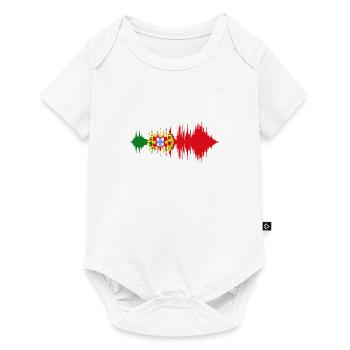 Portugal Drapeau Utilisé Look Drapeau Portugais - Body à manches courtes Premium Bébé - blanc - Devant