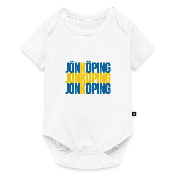 Jönköping Suède Drapeau - Body à manches courtes Premium Bébé - blanc - Devant