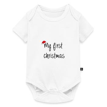my first christmas Geschenk Idee - Baby Premium Kurzarmbody - Weiß - Vorne