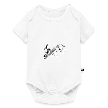 Saxofon - Baby Premium Kurzarmbody - Weiß - Vorne