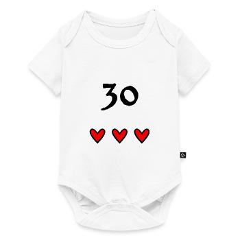 30 YEARS. 30th ANNIVERSARY. ANNIVERSARY 30 YEARS - Baby Premium short-sleeve bodysuit - white - Front