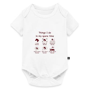 Horse lovers (brown) - Baby Premium short-sleeve bodysuit - white - Front