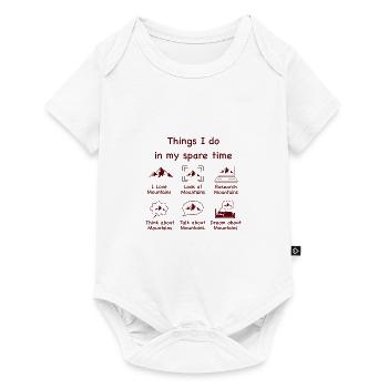 Mountain lovers (brown) - Baby Premium short-sleeve bodysuit - white - Front