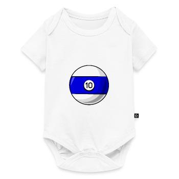 Billiard ball 10 blue Billiards ten - Baby Premium short-sleeve bodysuit - white - Front