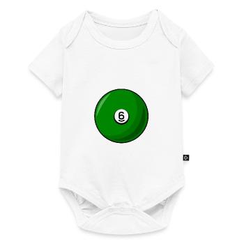 Billiard ball 6 green Billiards six - Baby Premium short-sleeve bodysuit - white - Front