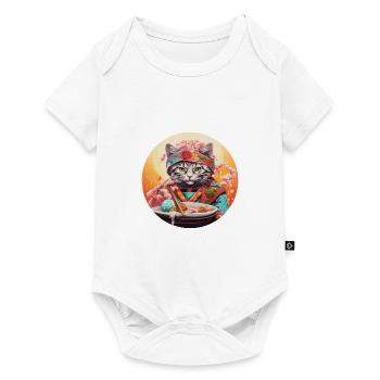 Cat of Noodles - Baby Premium short-sleeve bodysuit - white - Front