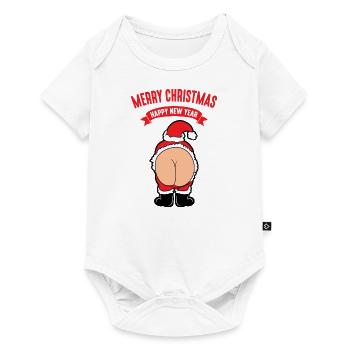Noël Motif de Noël Père Noël - Body à manches courtes Premium Bébé - blanc - Devant