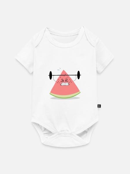 Wassermelone - Baby Premium Kurzarmbody - Weiß