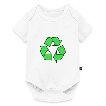 Icône recyclée, dessin décoratif, personnalisable. - Body à manches courtes Premium Bébé - blanc - Devant