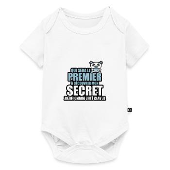 qui sera 1er à découvrir secret être grand frère - Body à manches courtes Premium Bébé - blanc - Devant