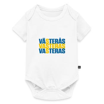 Västerås Drapeau de la Suède - Body à manches courtes Premium Bébé - blanc - Devant
