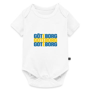 Göteborg, Suède, Drapeau - Body à manches courtes Premium Bébé - blanc - Devant