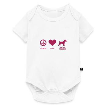 Welsh Terrier - Baby Premium Kurzarmbody - Weiß - Vorne