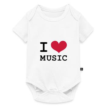 I love music - Baby Premium short-sleeve bodysuit - white - Front