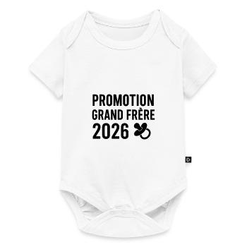 Annonce grossesse Grand frère 2026 - Body à manches courtes Premium Bébé - blanc - Devant