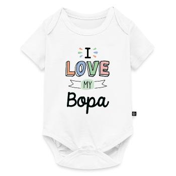 I love my Bopa - Baby Premium short-sleeve bodysuit - white - Front