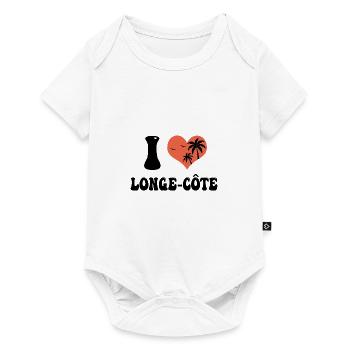 j aime le longe côte - Body à manches courtes Premium Bébé - blanc - Devant
