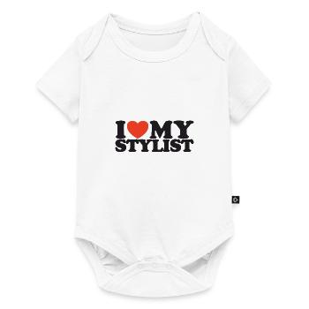 J’aime ma chemise coeur Styliste - Body à manches courtes Premium Bébé - blanc - Devant